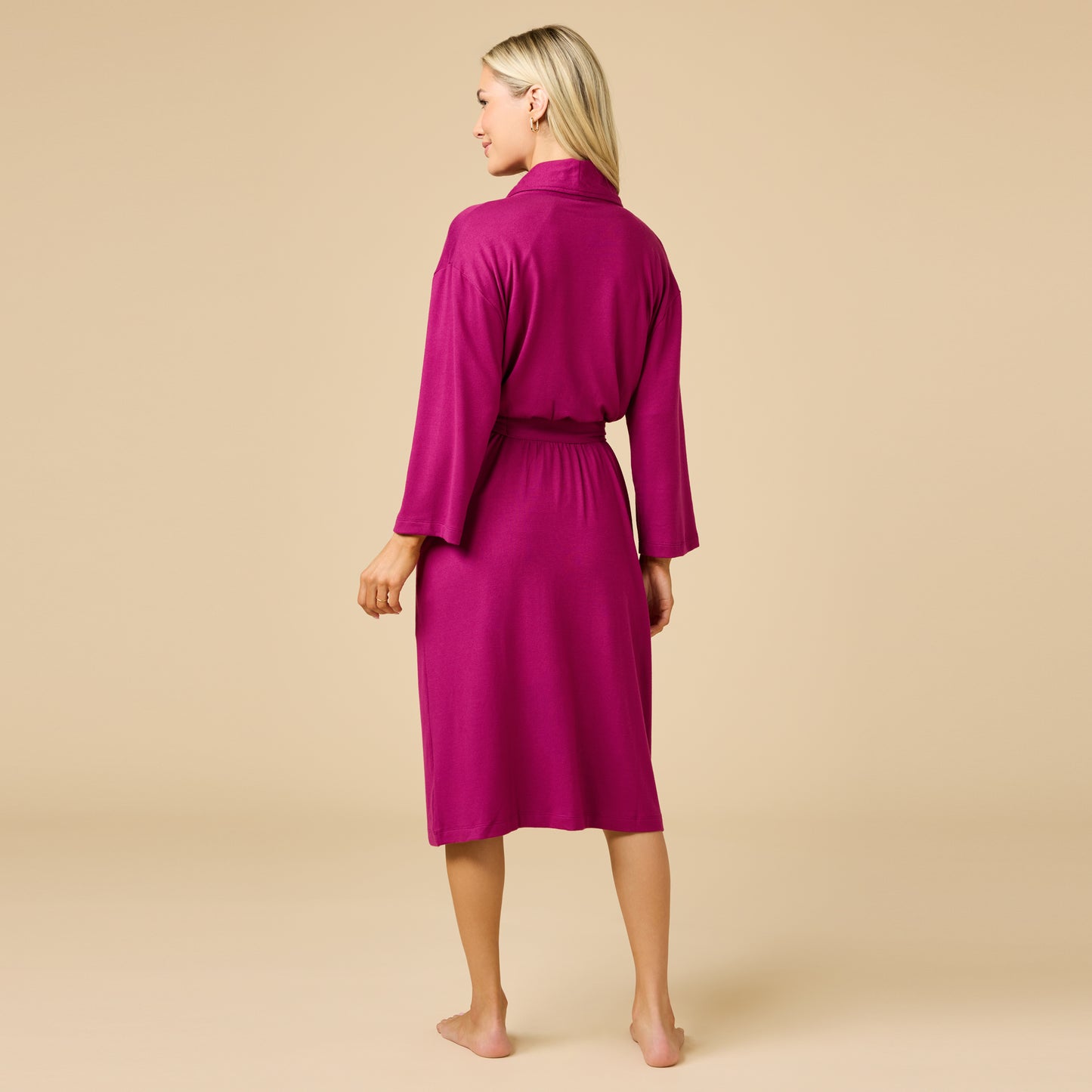 Dream Shawl Collar Robe in Magenta