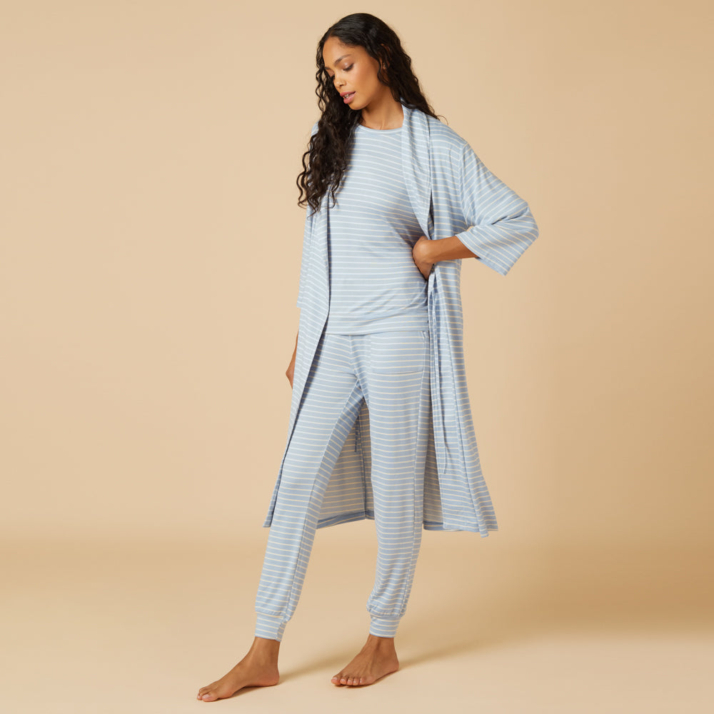 Dream Shawl Collar Robe Sky Blue Loungewear & Sleepwear