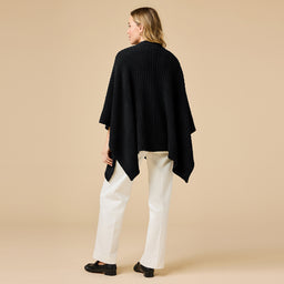 38" Solid Rib Marshmallow Shawl 38" Solid Rib Marshmallow Shawl in Black