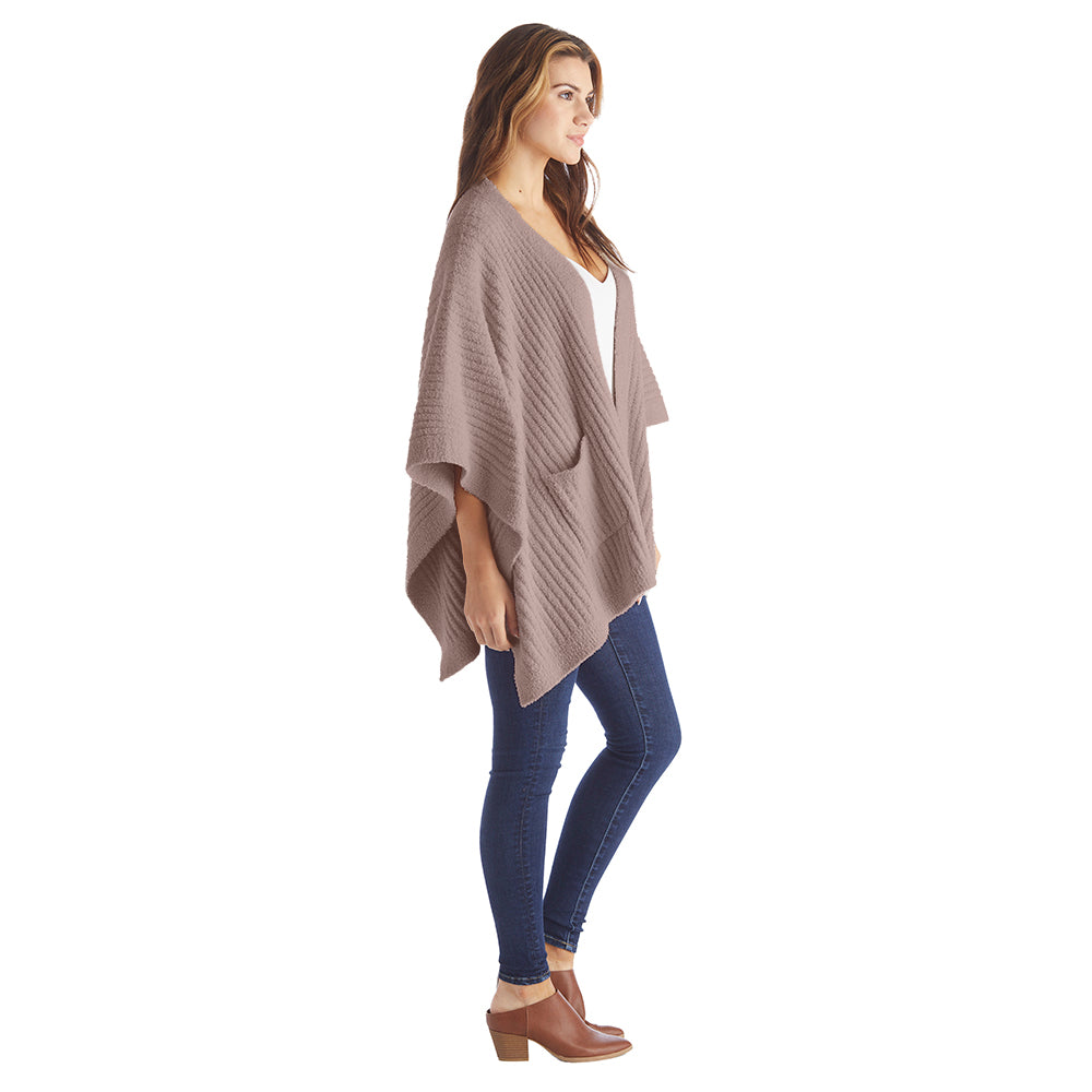 Solid Rib Marshmallow Shawl Coco