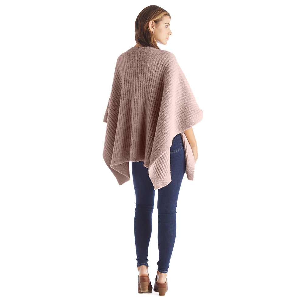 Solid Rib Marshmallow Shawl Coco