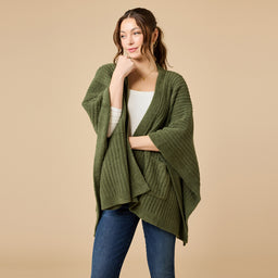 38" Solid Rib Marshmallow Shawl 38" Solid Rib Marshmallow Shawl in Olive