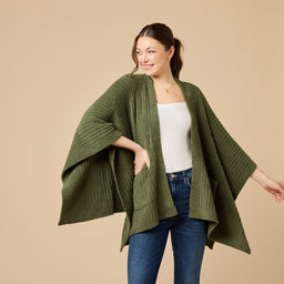 38" Solid Rib Marshmallow Shawl 38" Solid Rib Marshmallow Shawl in Olive