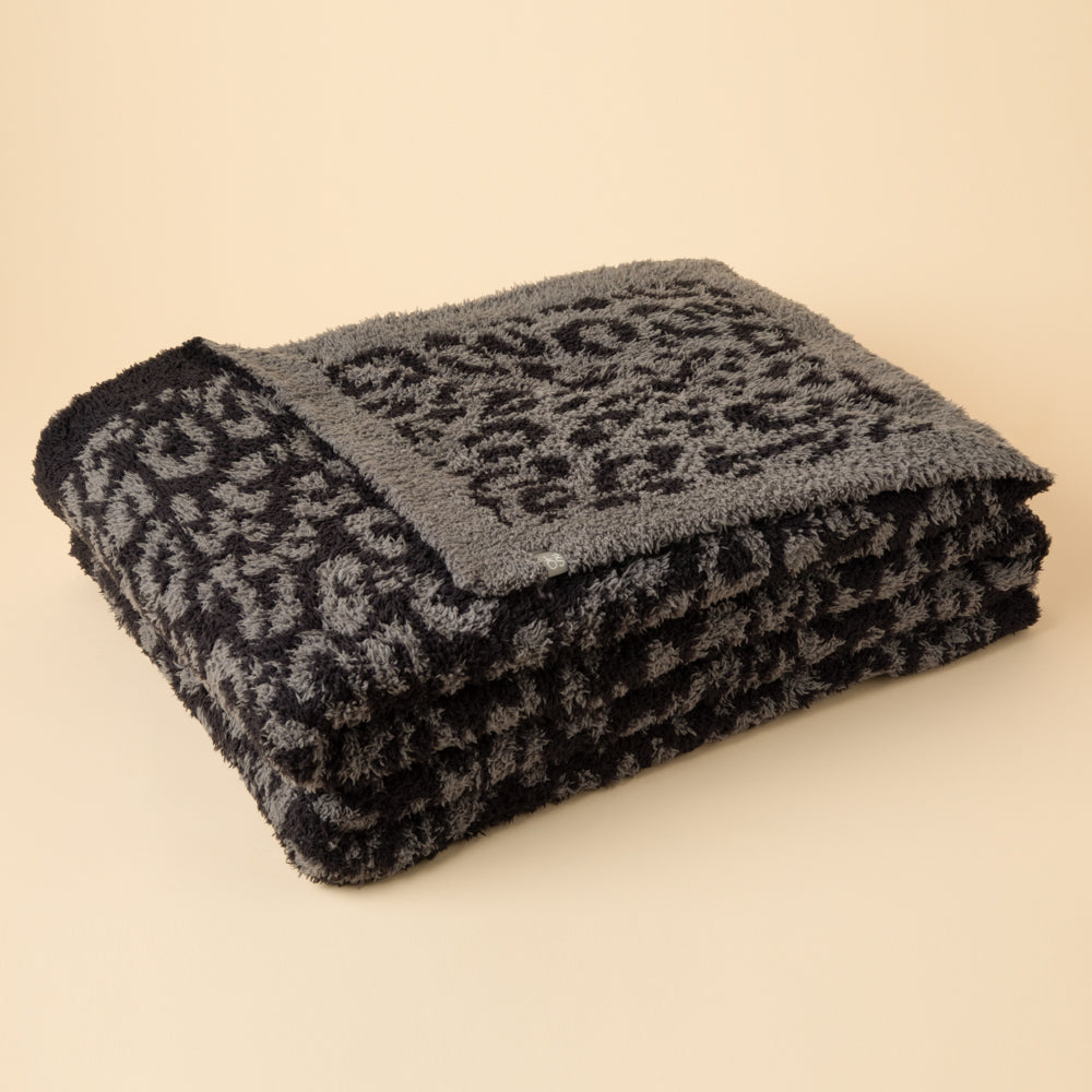 Marshmallow Leopard Blanket Wild Grey