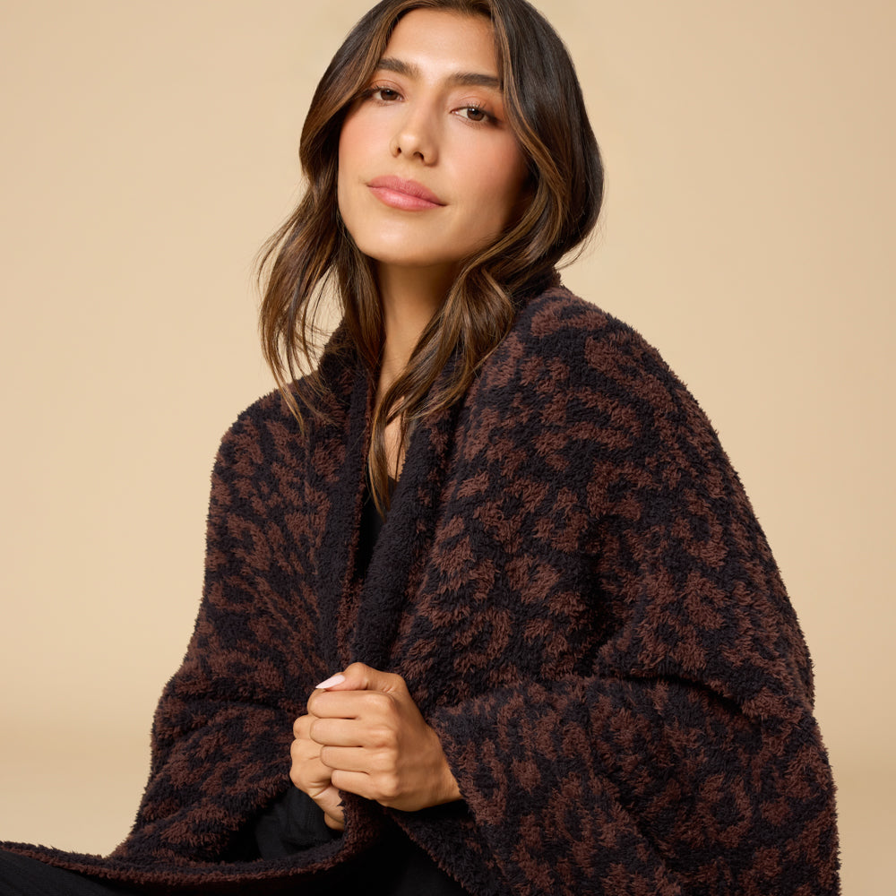 Marshmallow Leopard Blanket Wild Espresso