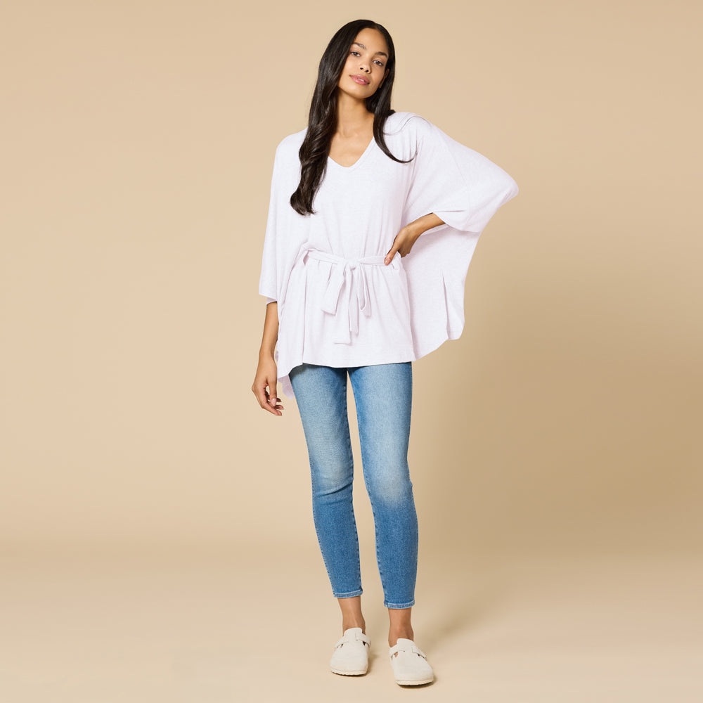 Ultra-Dream Belted Shawl Blush Pink