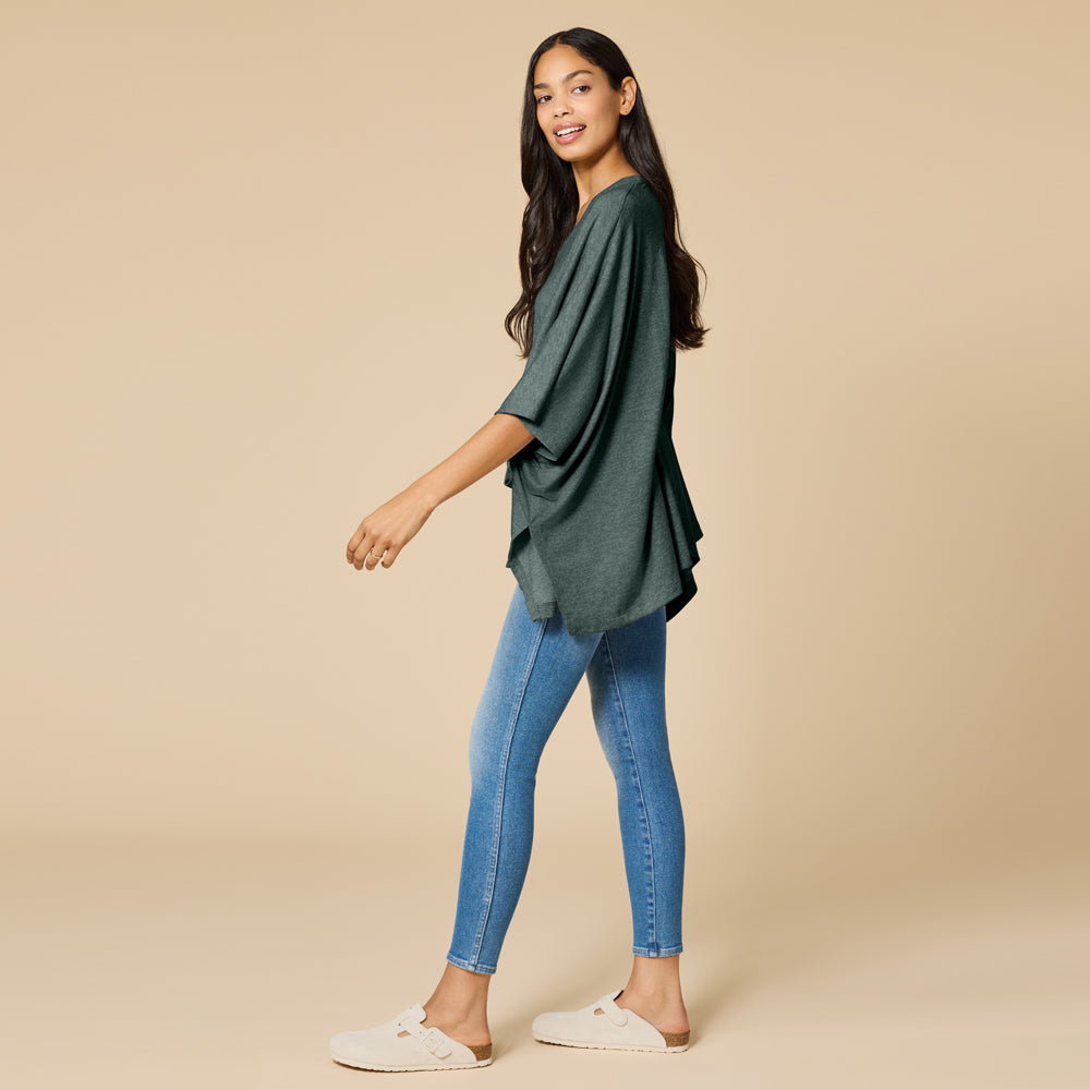 Ultra-Dream Belted Shawl Dusty Green
