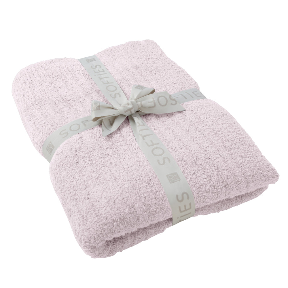 50" x 70" Solid Rib Marshmallow Blanket Blush Pink