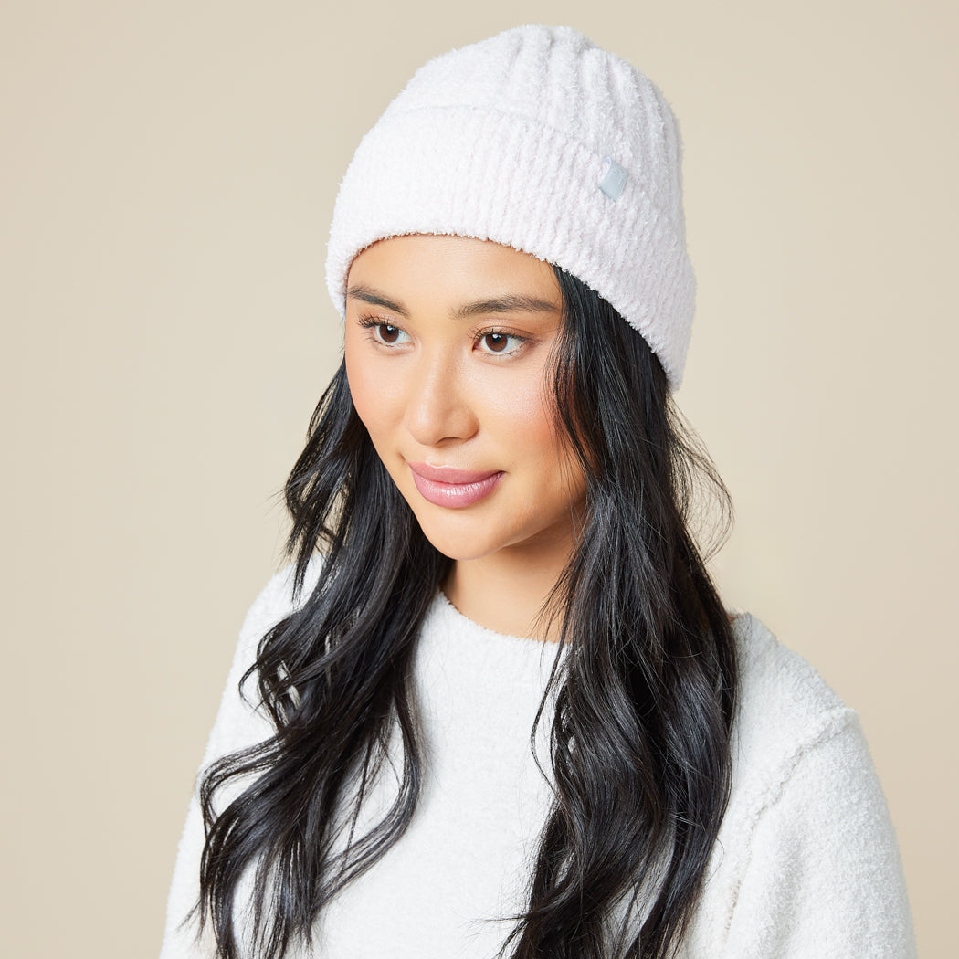 Chunky Rib Marshmallow Beanie Chunky Rib Marshmallow Beanie in Heather Blush Pink