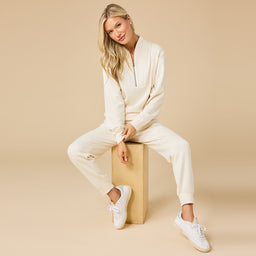 DreamTech ¼ Zip Jogger Set DreamTech ¼ Zip Jogger Set in Almond