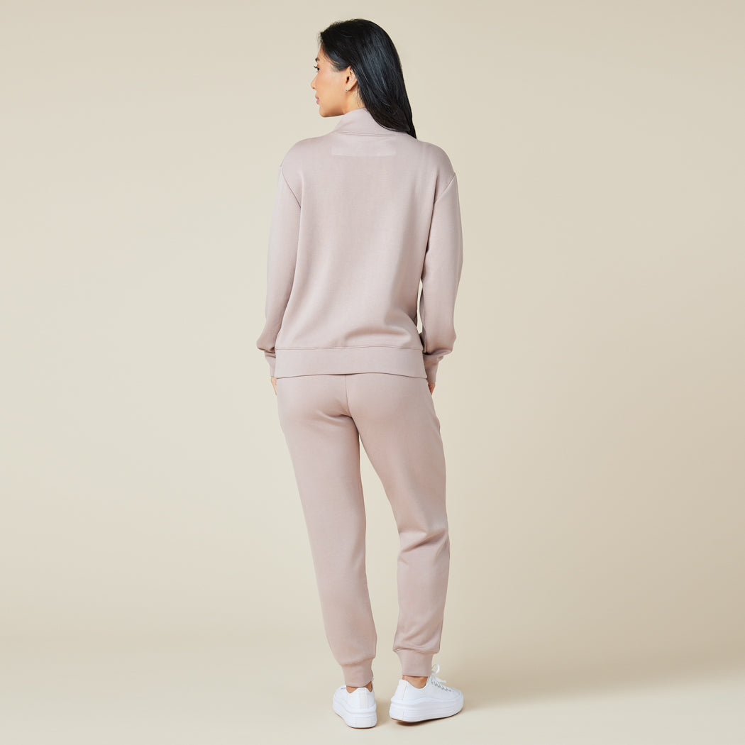 DreamTech ¼ Zip Jogger Set DreamTech ¼ Zip Jogger Set in Coco