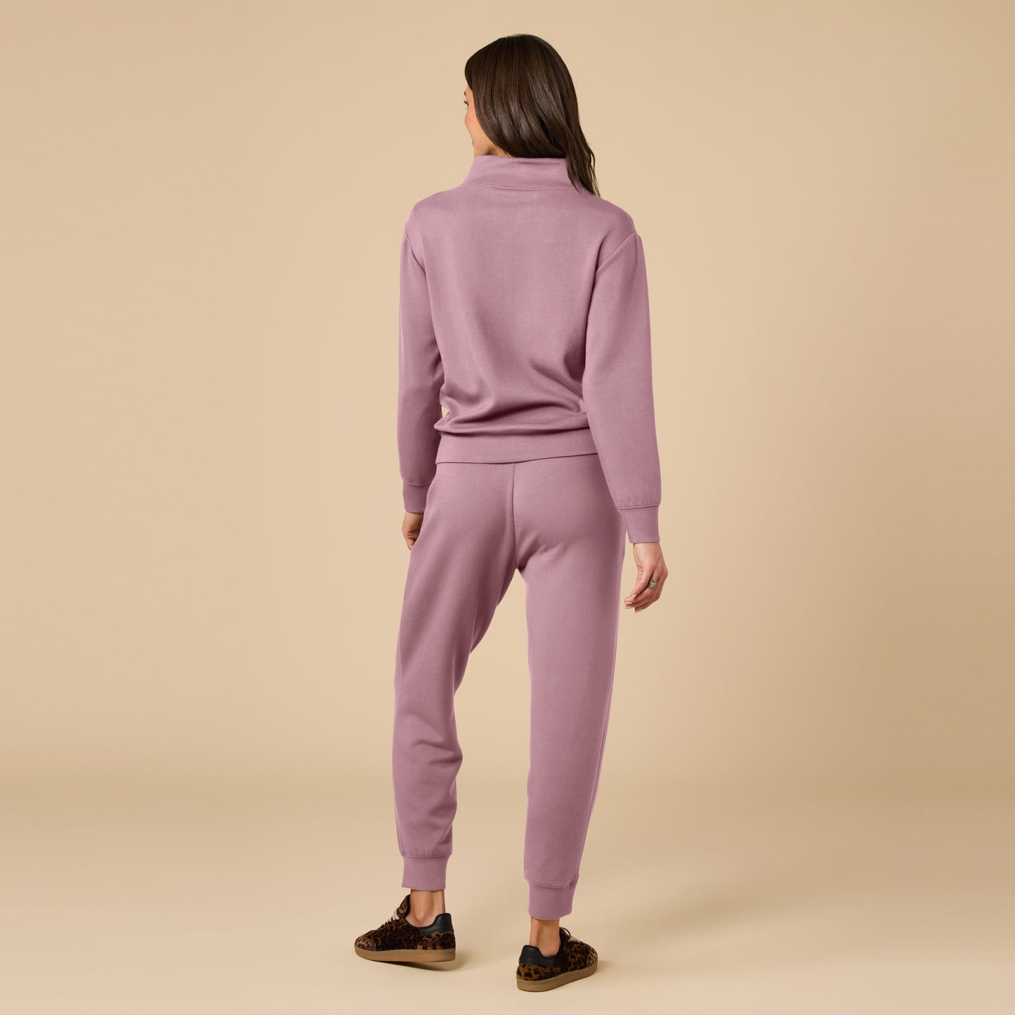 DreamTech ¼ Zip Jogger Set in Driftwood