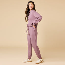 DreamTech ¼ Zip Jogger Set DreamTech ¼ Zip Jogger Set in Driftwood