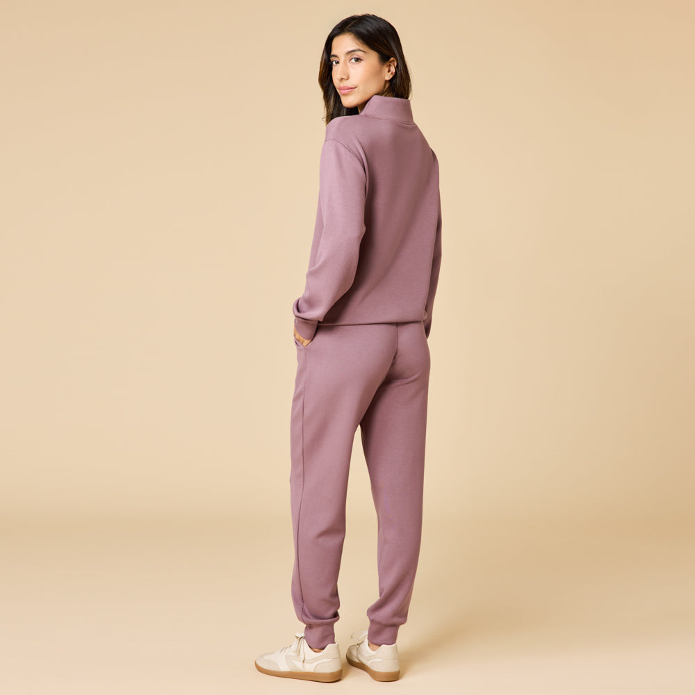 DreamTech 1/4 Zip Jogger Set Driftwood