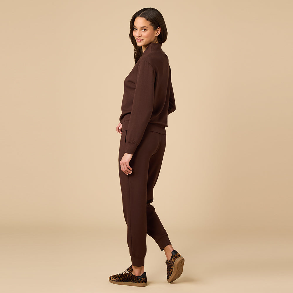 DreamTech ¼ Zip Jogger Set Espresso