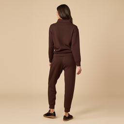 DreamTech ¼ Zip Jogger Set Espresso