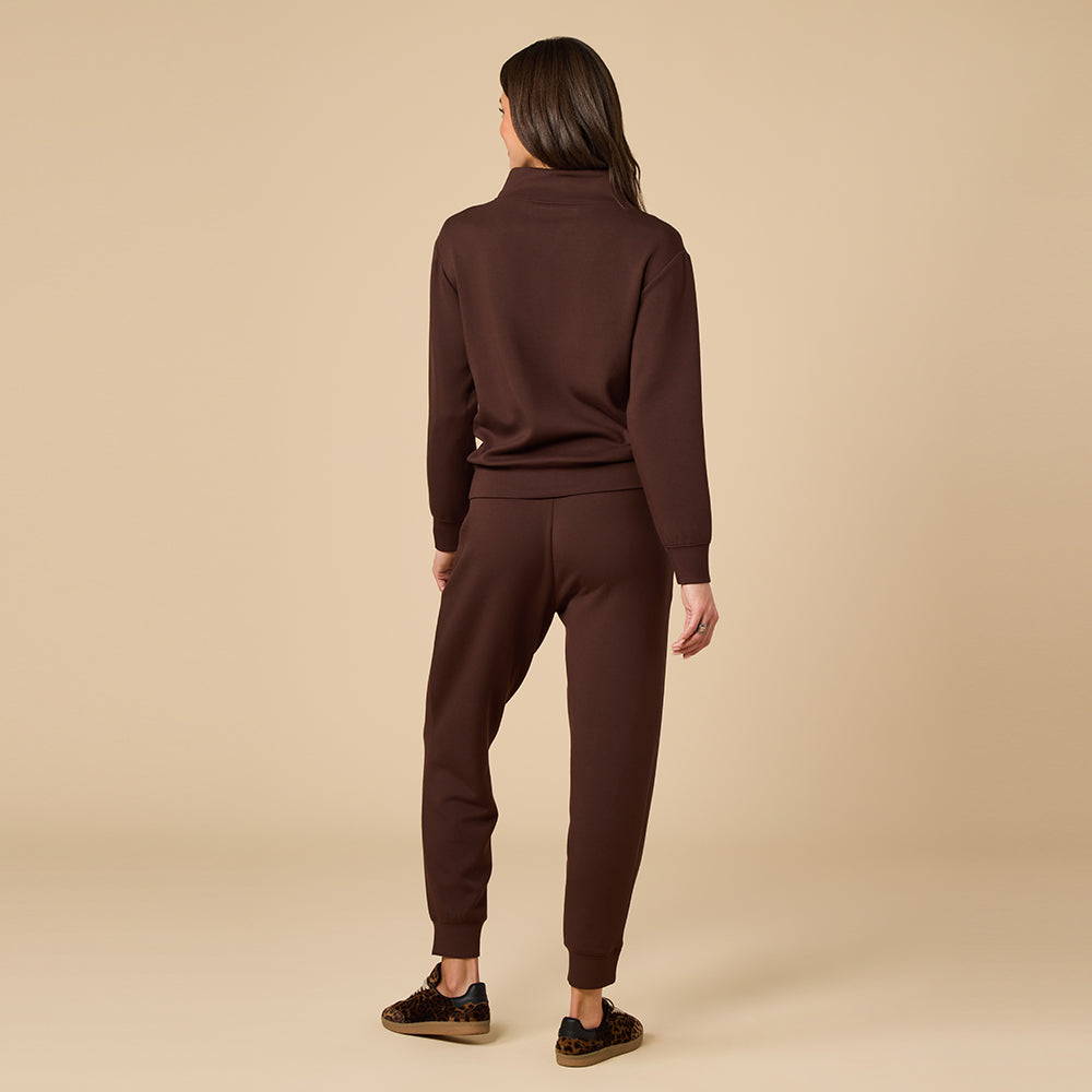 DreamTech ¼ Zip Jogger Set Espresso