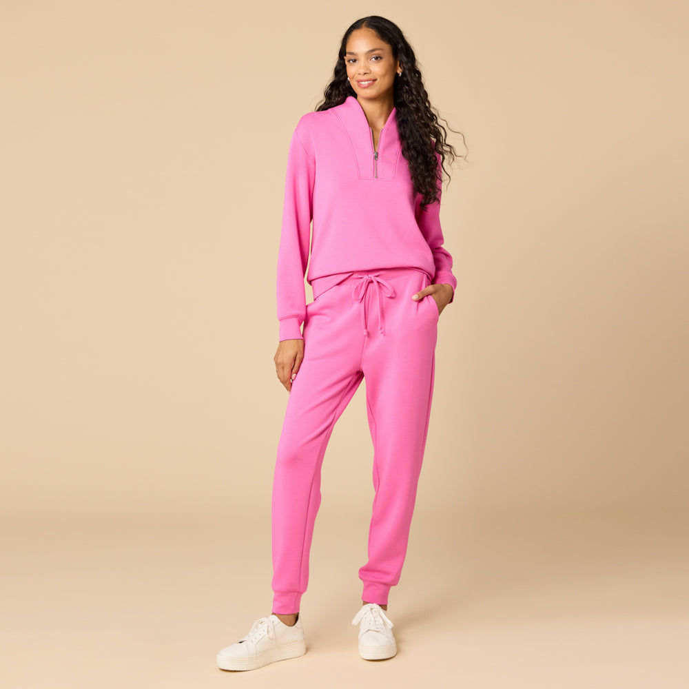 DreamTech ¼ Zip Jogger Set DreamTech ¼ Zip Jogger Set in Fuchsia