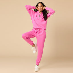 DreamTech ¼ Zip Jogger Set DreamTech ¼ Zip Jogger Set in Fuchsia