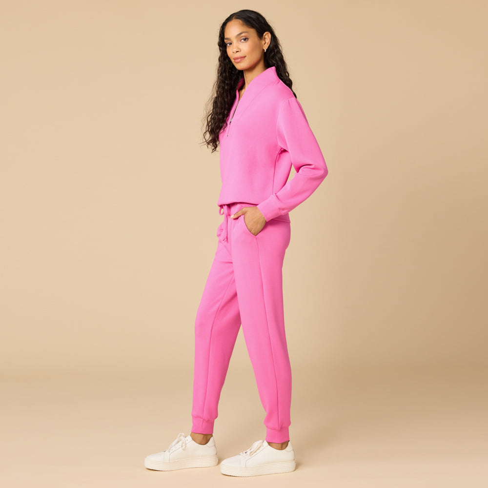 DreamTech ¼ Zip Jogger Set Fuchsia