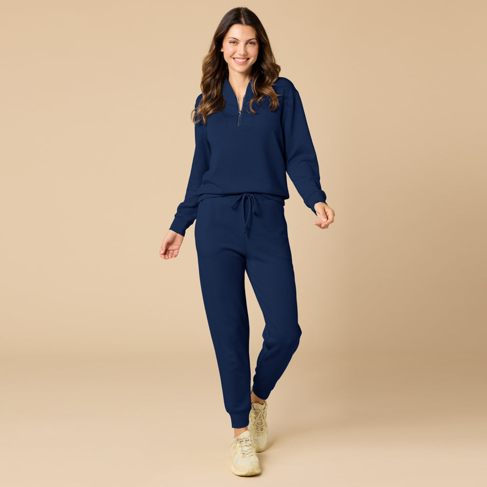 DreamTech ¼ Zip Jogger Set Midnight