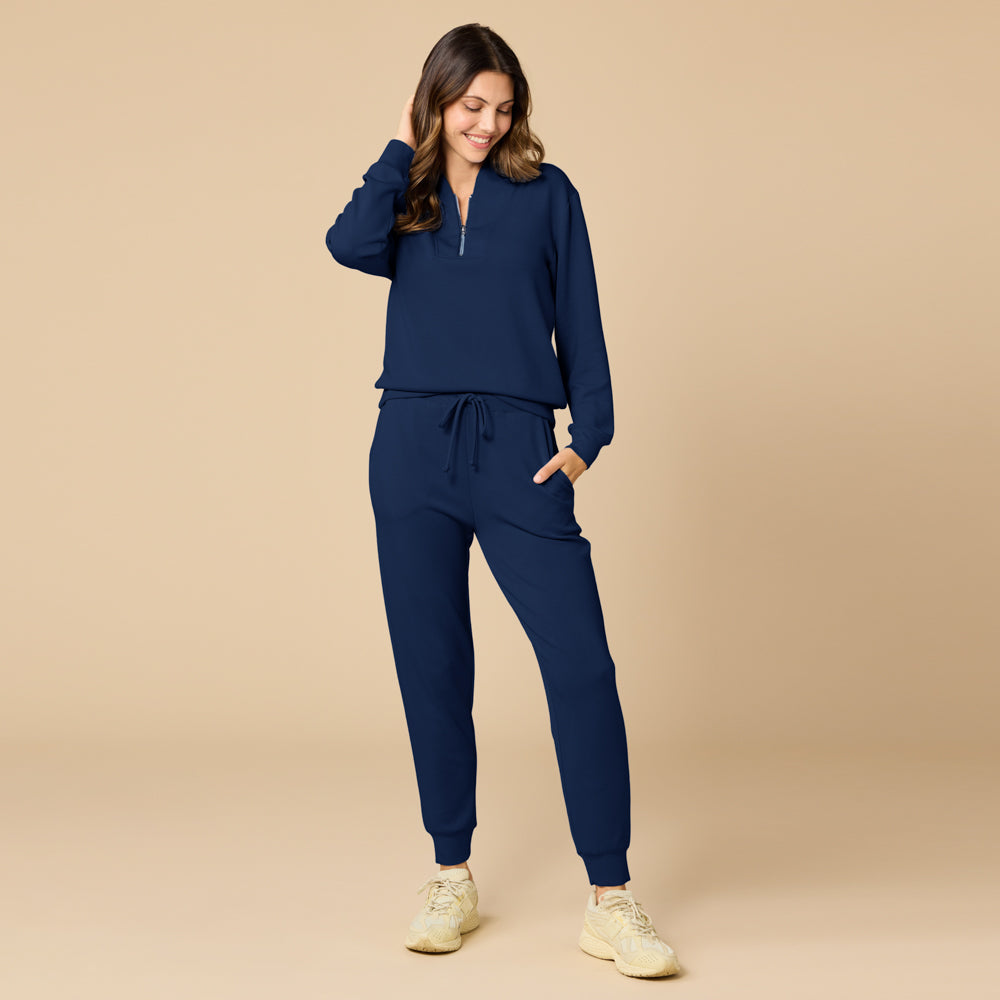 DreamTech ¼ Zip Jogger Set Midnight