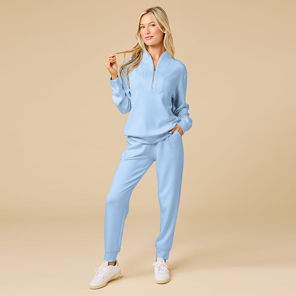 DreamTech ¼ Zip Jogger Set DreamTech ¼ Zip Jogger Set in Sky Blue