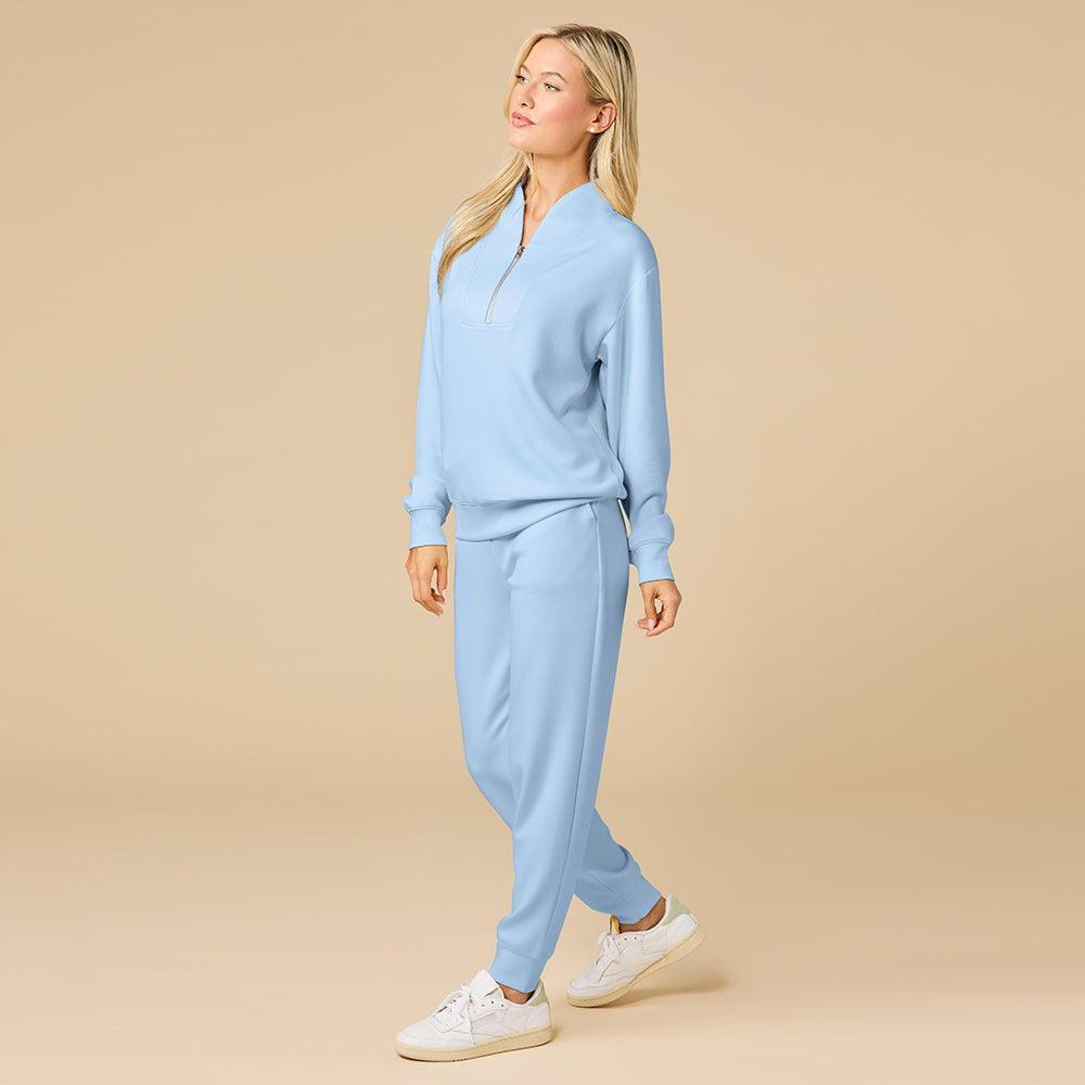 DreamTech ¼ Zip Jogger Set Sky Blue