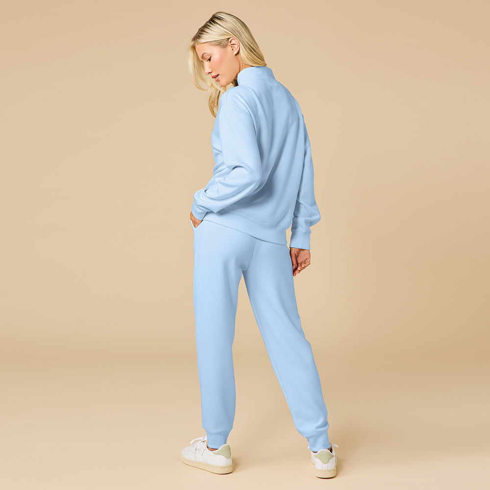 DreamTech ¼ Zip Jogger Set Sky Blue