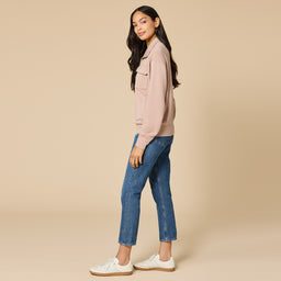 DreamTech Double Zip Bomber Jacket DreamTech Double Zip Bomber Jacket in Coco