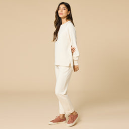 DreamTech Crew Tunic with Side Zip & Ankle Cuff Pant DreamTech Crew Tunic with Side Zip & Ankle Cuff Pant in Almond
