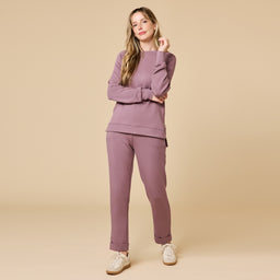 DreamTech Crew Tunic with Side Zip & Ankle Cuff Pant DreamTech Crew Tunic with Side Zip & Ankle Cuff Pant in Driftwood