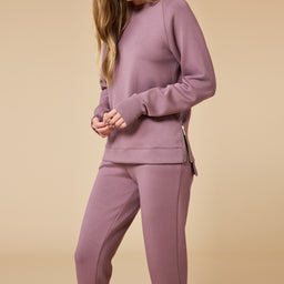 DreamTech Crew Tunic with Side Zip & Ankle Cuff Pant DreamTech Crew Tunic with Side Zip & Ankle Cuff Pant in Driftwood