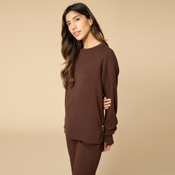DreamTech Crew Tunic with Side Zip & Ankle Cuff Pant DreamTech Crew Tunic with Side Zip & Ankle Cuff Pant in Espresso