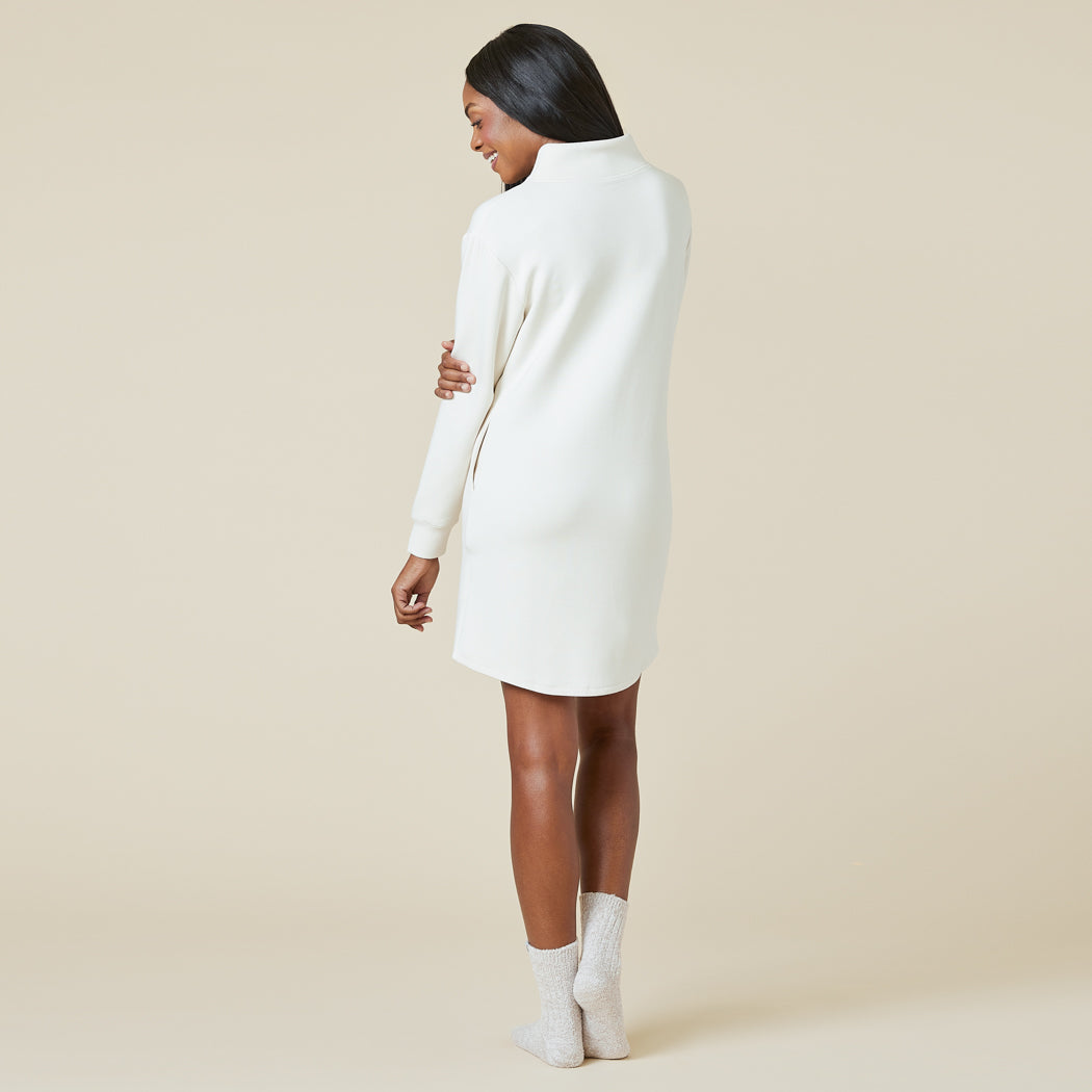 DreamTech 35" 1/4 Zip Tunic Lounger DreamTech 35" 1/4 Zip Tunic Lounger in Almond