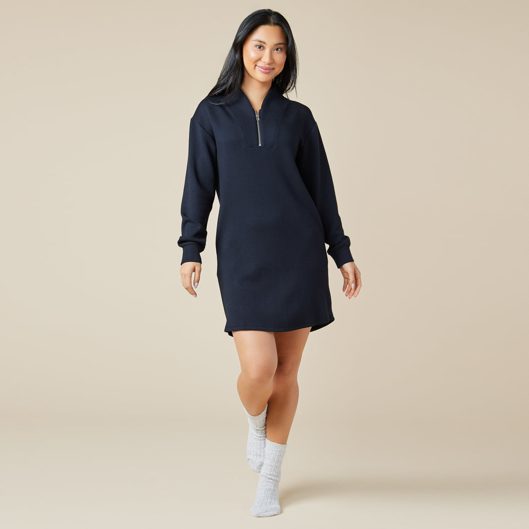 DreamTech 35" 1/4 Zip Tunic Lounger DreamTech 35" 1/4 Zip Tunic Lounger in Black