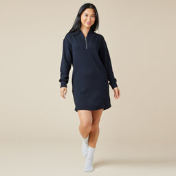 DreamTech 35" 1/4 Zip Tunic Lounger DreamTech 35" 1/4 Zip Tunic Lounger in Black