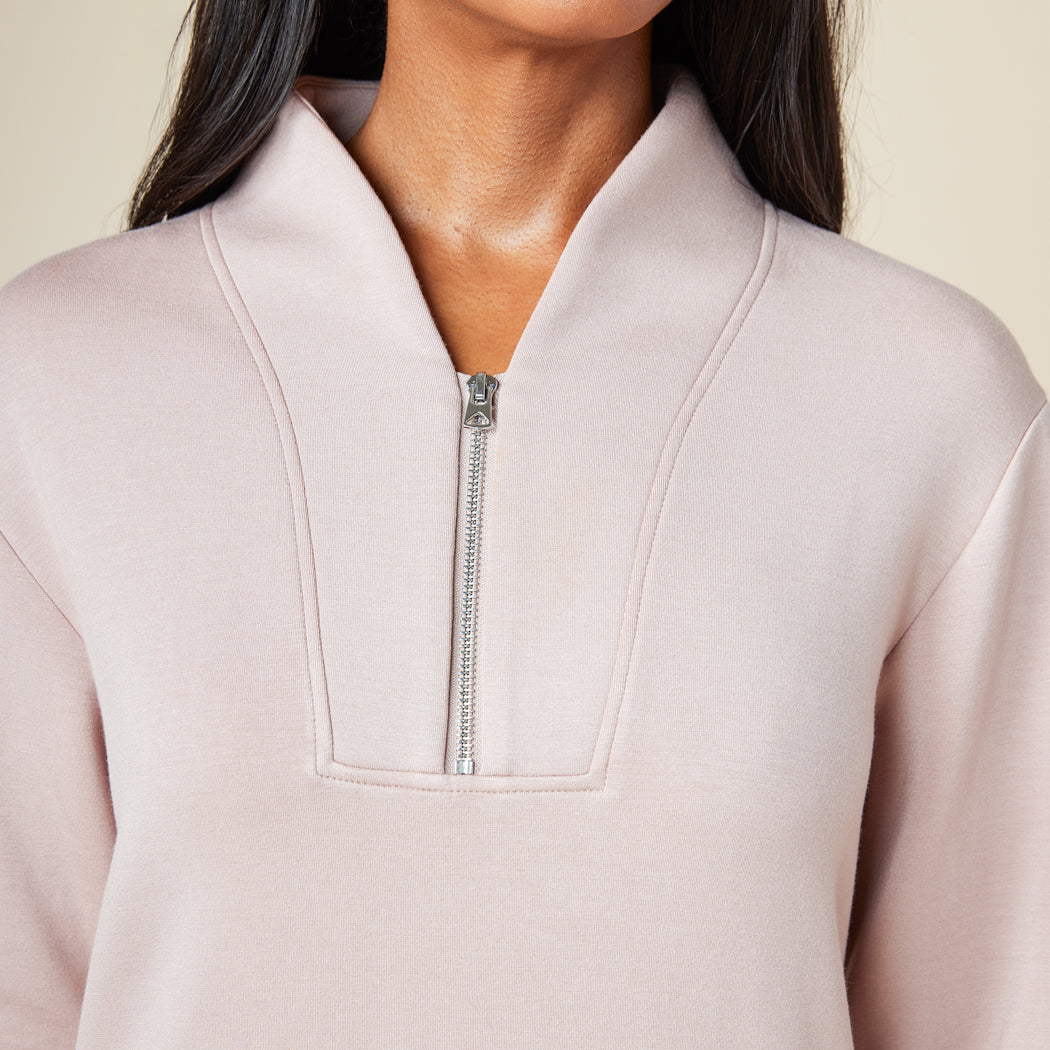 DreamTech 35" 1/4 Zip Tunic Lounger DreamTech 35" 1/4 Zip Tunic Lounger in Coco