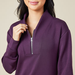 DreamTech 35" 1/4 Zip Tunic Lounger DreamTech 35" 1/4 Zip Tunic Lounger in Fig