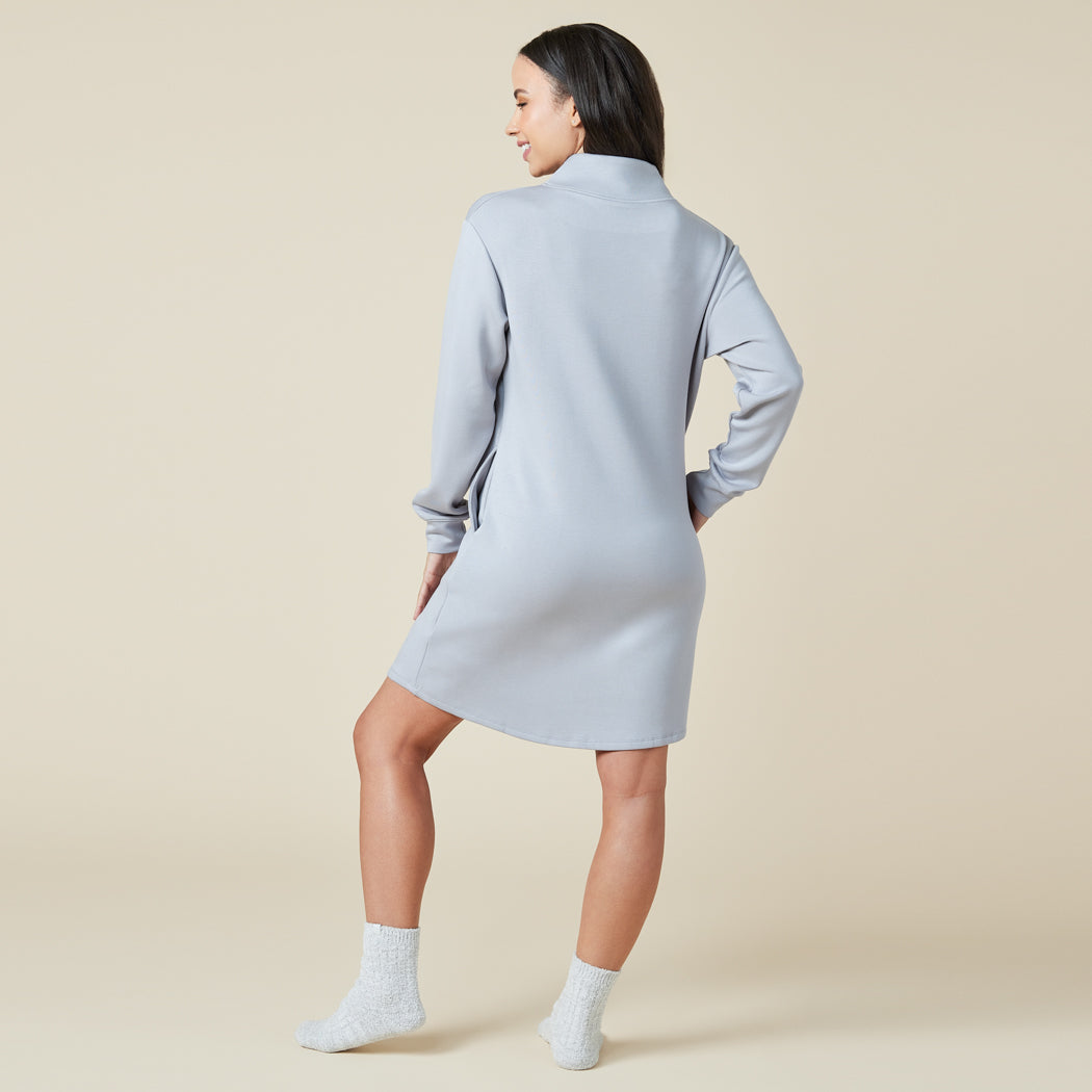 DreamTech 35" 1/4 Zip Tunic Lounger DreamTech 35" 1/4 Zip Tunic Lounger in Grey