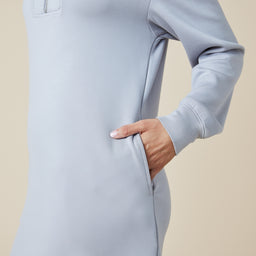 DreamTech 35" 1/4 Zip Tunic Lounger DreamTech 35" 1/4 Zip Tunic Lounger in Grey