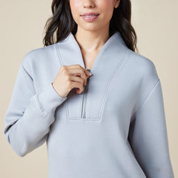DreamTech 35" 1/4 Zip Tunic Lounger DreamTech 35" 1/4 Zip Tunic Lounger in Grey