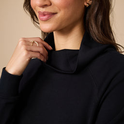 DreamTech Cowl Neck with Pleated Pant DreamTech Cowl Neck with Pleated Pant in Black