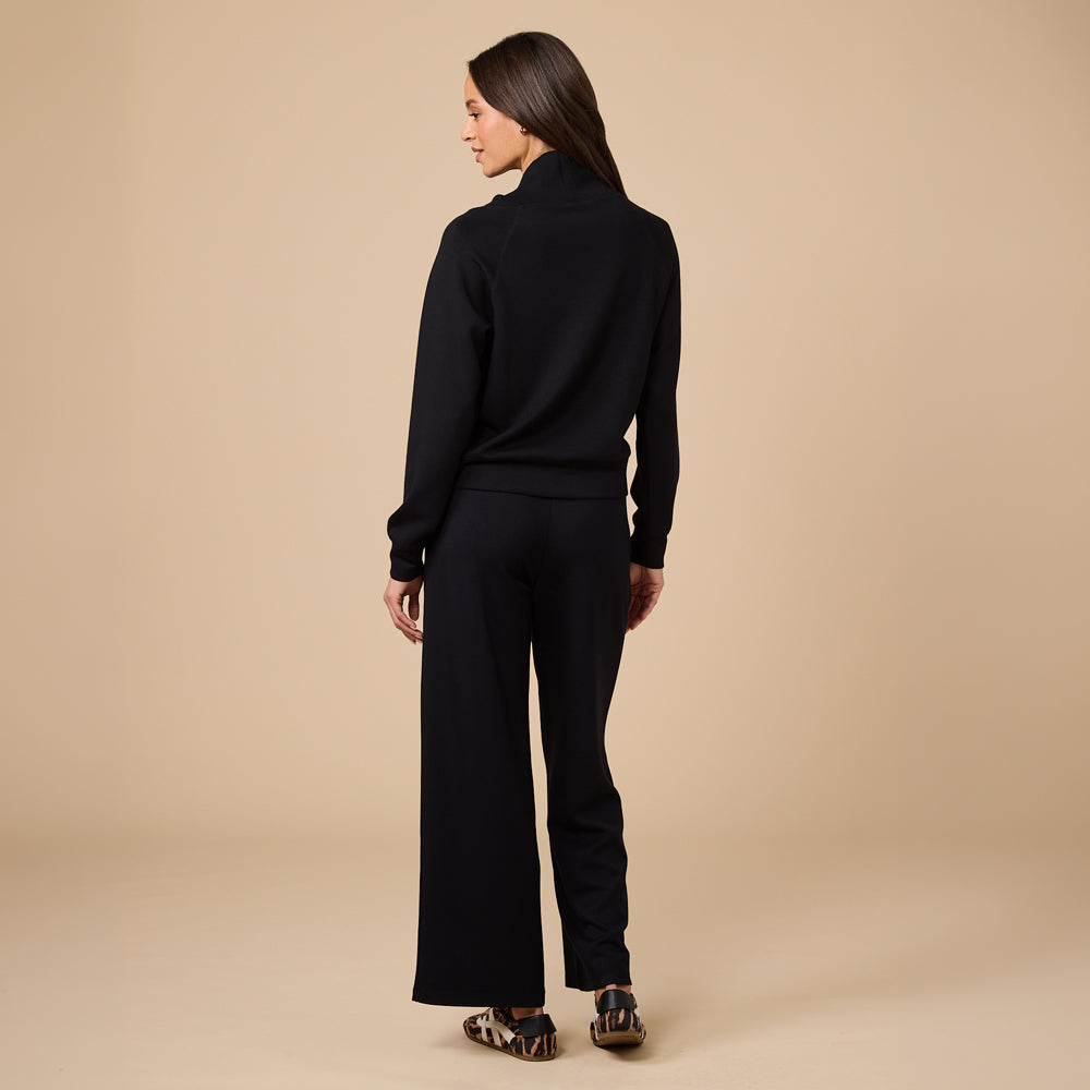 DreamTech Cowl Neck with Pleated Pant DreamTech Cowl Neck with Pleated Pant in Black