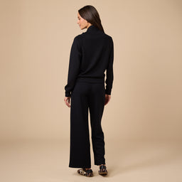 DreamTech Cowl Neck with Pleated Pant DreamTech Cowl Neck with Pleated Pant in Black