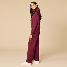 DreamTech Cowl Neck with Pleated Pant DreamTech Cowl Neck with Pleated Pant in Cherry Cola