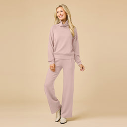 DreamTech Cowl Neck with Pleated Pant DreamTech Cowl Neck with Pleated Pant in Coco