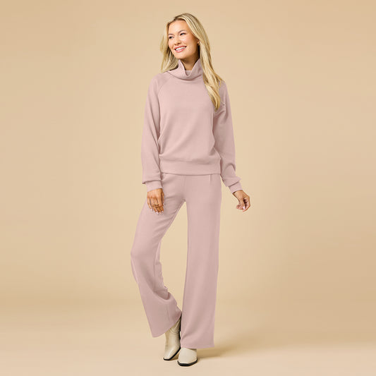 DreamTech Mock Neck with Pleated Pant in Coco