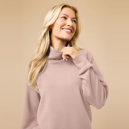 DreamTech Cowl Neck with Pleated Pant DreamTech Cowl Neck with Pleated Pant in Coco