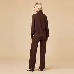 DreamTech Cowl Neck with Pleated Pant DreamTech Cowl Neck with Pleated Pant in Espresso